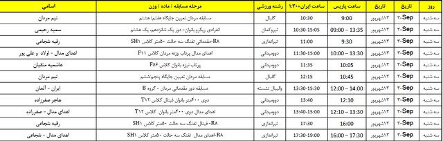 برنامه نمایندگان ایران در پارالمپیک پاریس/ شروع رقابت‌ها از ۸ شهریور