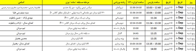 برنامه نمایندگان ایران در پارالمپیک پاریس/ شروع رقابت‌ها از ۸ شهریور