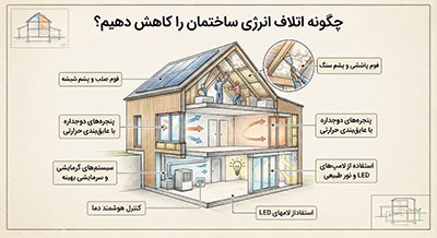 چگونه اتلاف انرژی ساختمان را کاهش دهیم؟